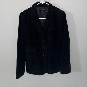 Banana Republic Black Women's Blazer Jacket - Tailored Velvet Look